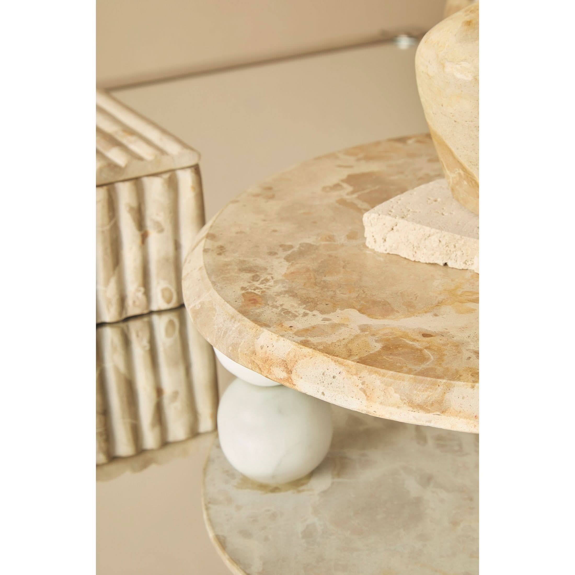 Santino Chocolate Marble Riser   Nicholas John Interiors