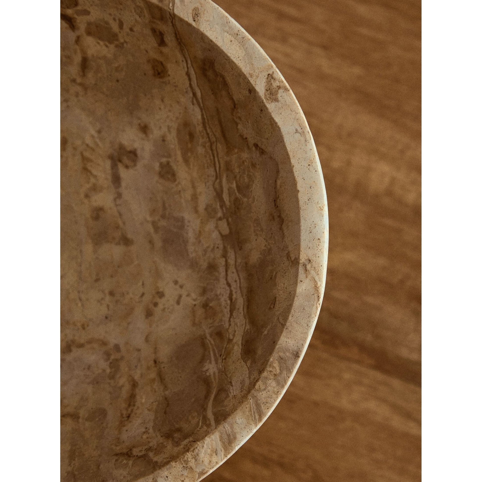Santino Chocolate Marble Pedestal Bowl   Nicholas John Interiors
