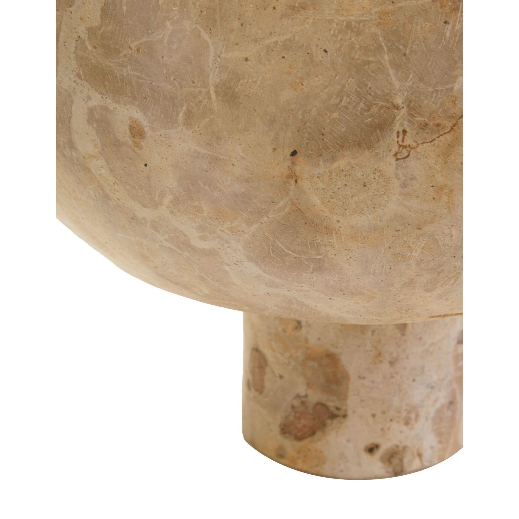 Santino Chocolate Marble Pedestal Bowl   Nicholas John Interiors