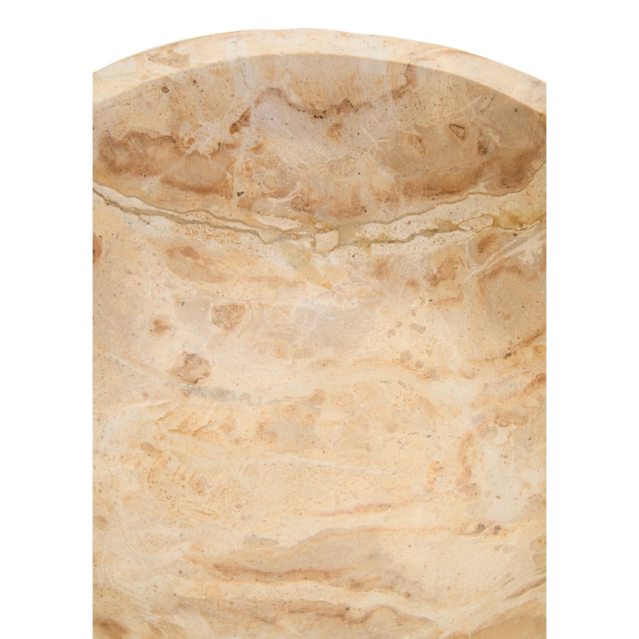 Santino Chocolate Marble Pedestal Bowl   Nicholas John Interiors
