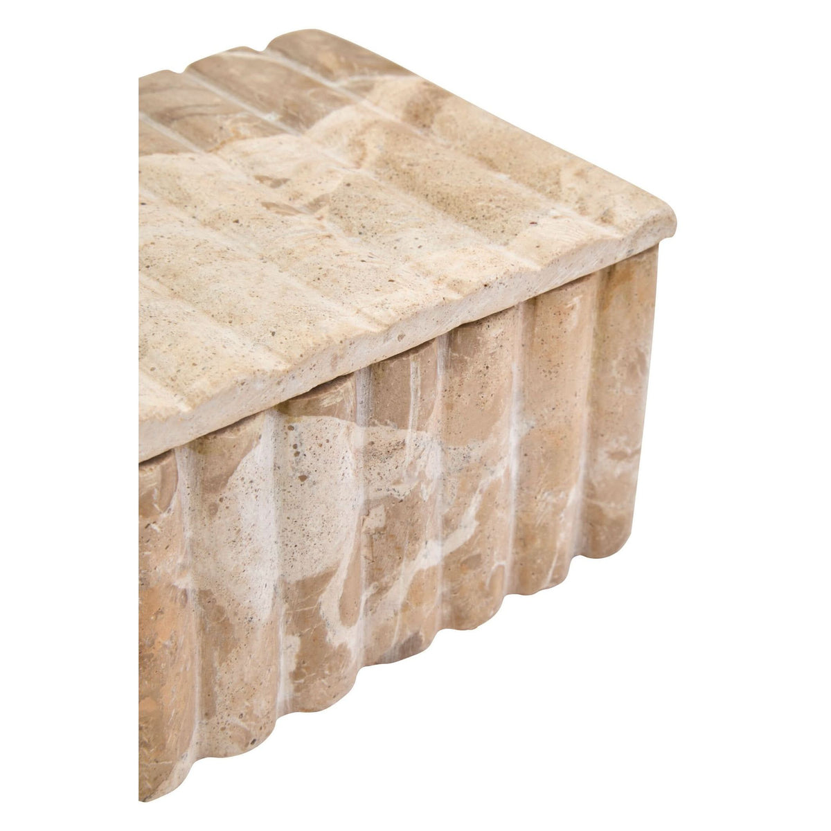 Santino Rectangular Chocolate Marble Box   Nicholas John Interiors