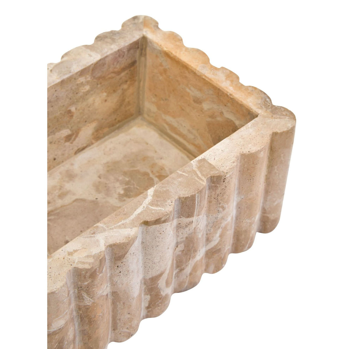 Santino Rectangular Chocolate Marble Box   Nicholas John Interiors