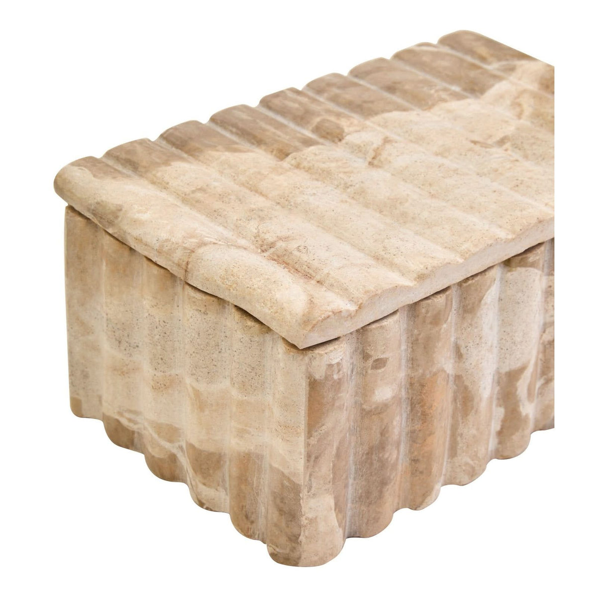 Santino Rectangular Chocolate Marble Box   Nicholas John Interiors