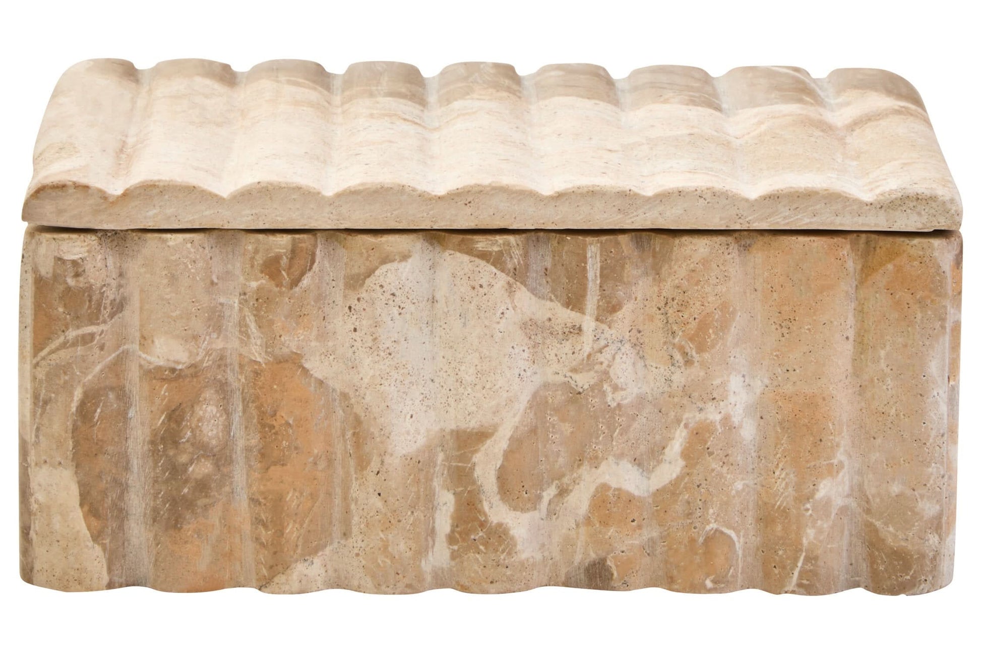 Santino Rectangular Chocolate Marble Box   Nicholas John Interiors