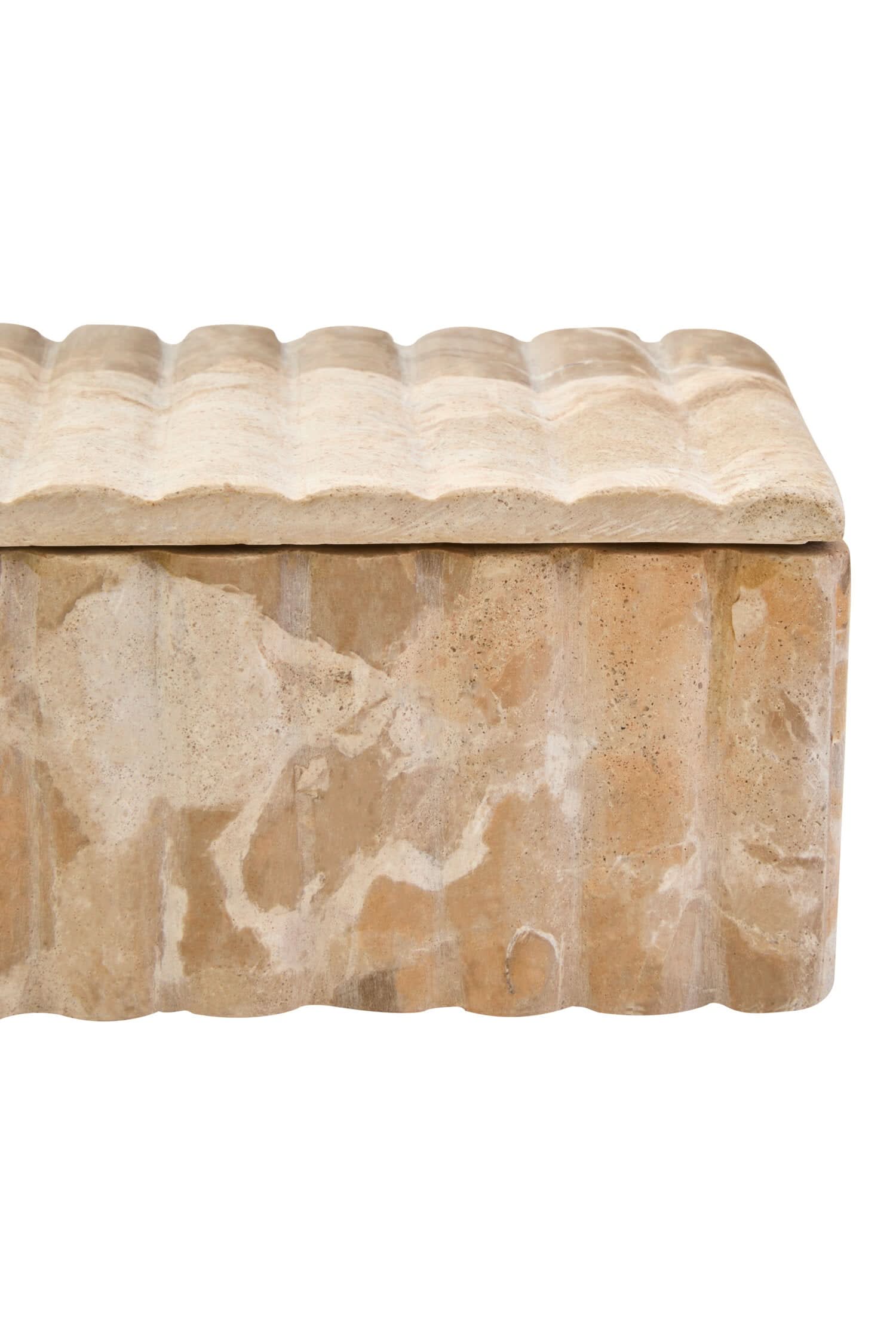 Santino Rectangular Chocolate Marble Box   Nicholas John Interiors