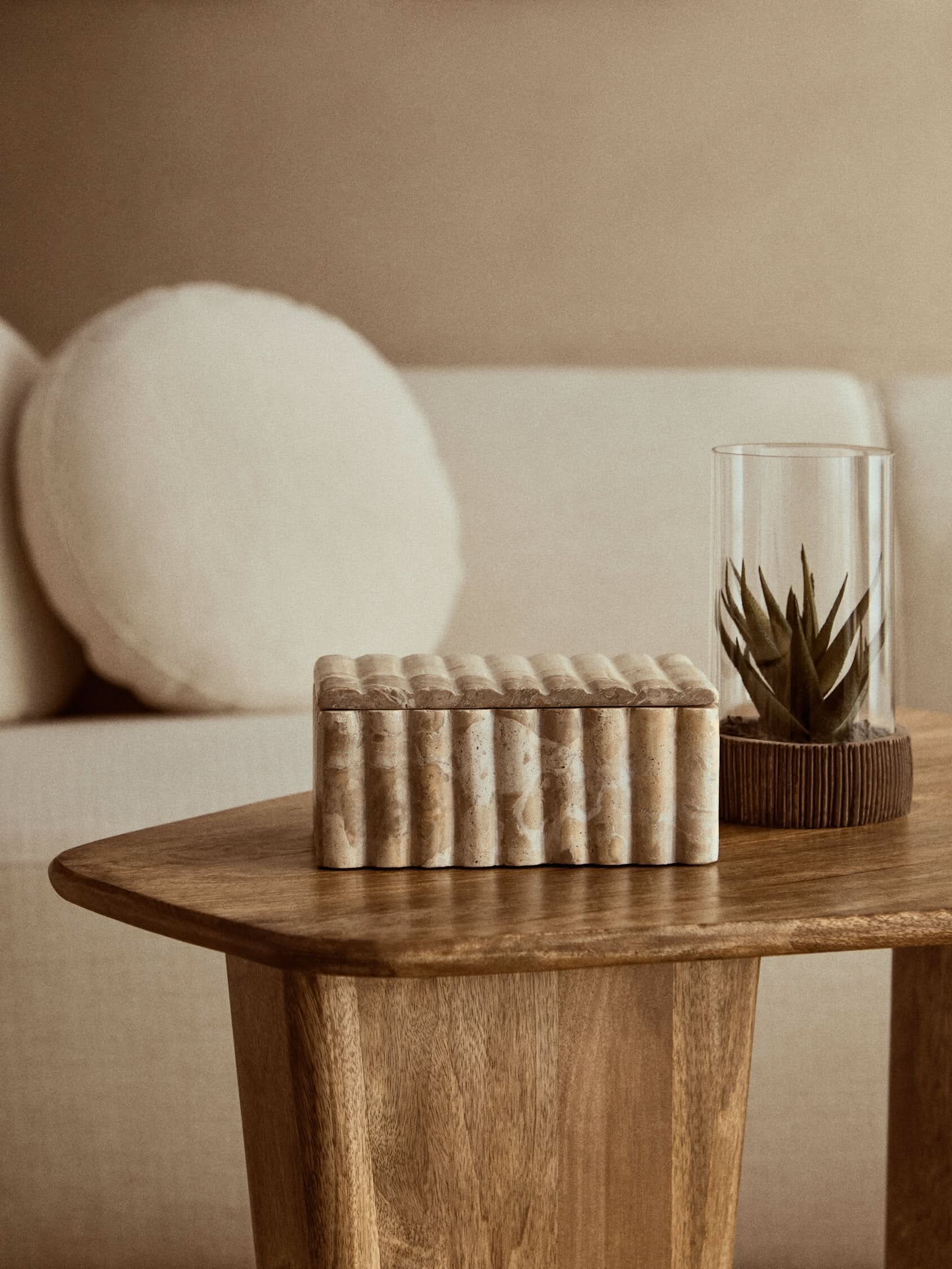 Santino Rectangular Chocolate Marble Box   Nicholas John Interiors