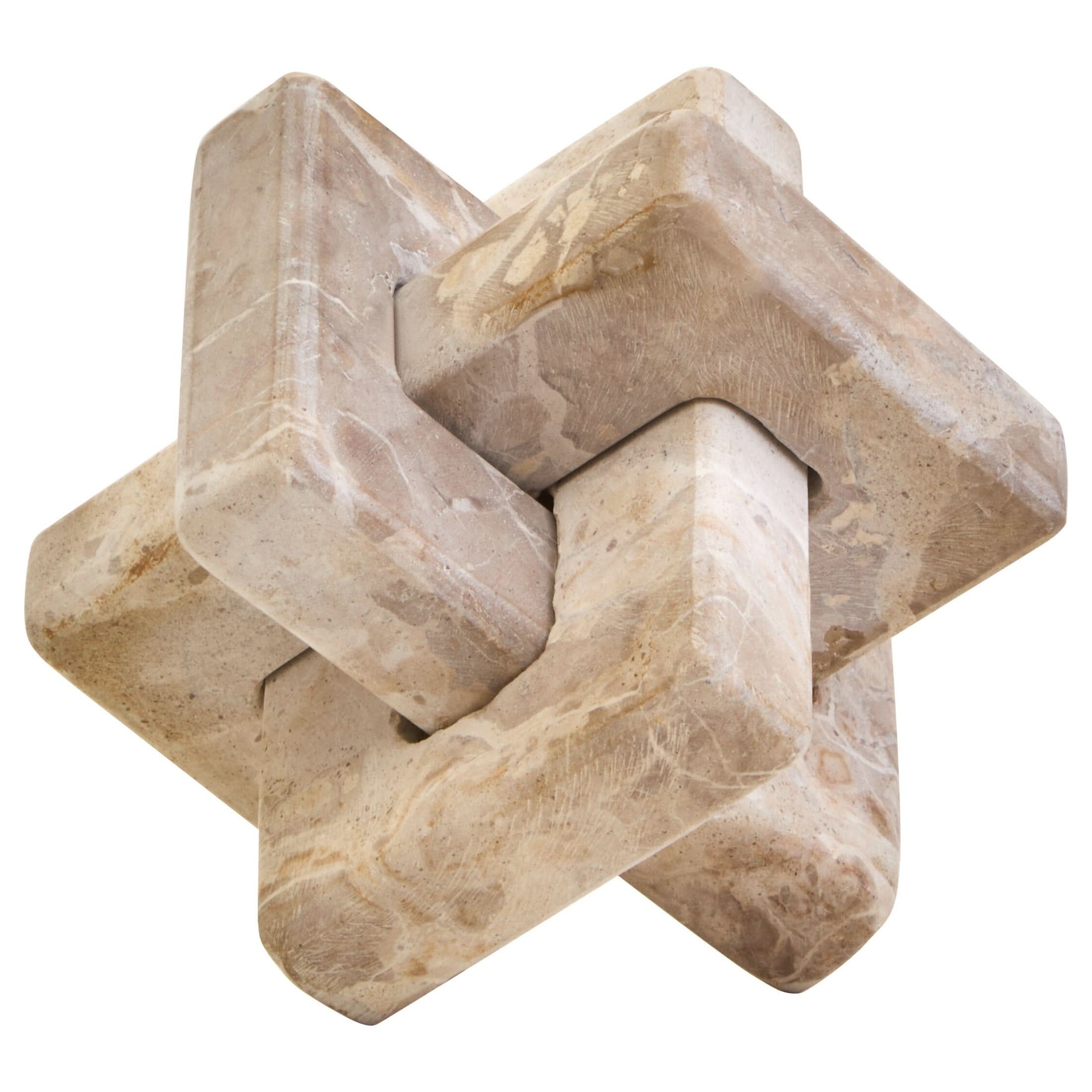 Santino Chocolate Marble Knot Sculpture   Nicholas John Interiors