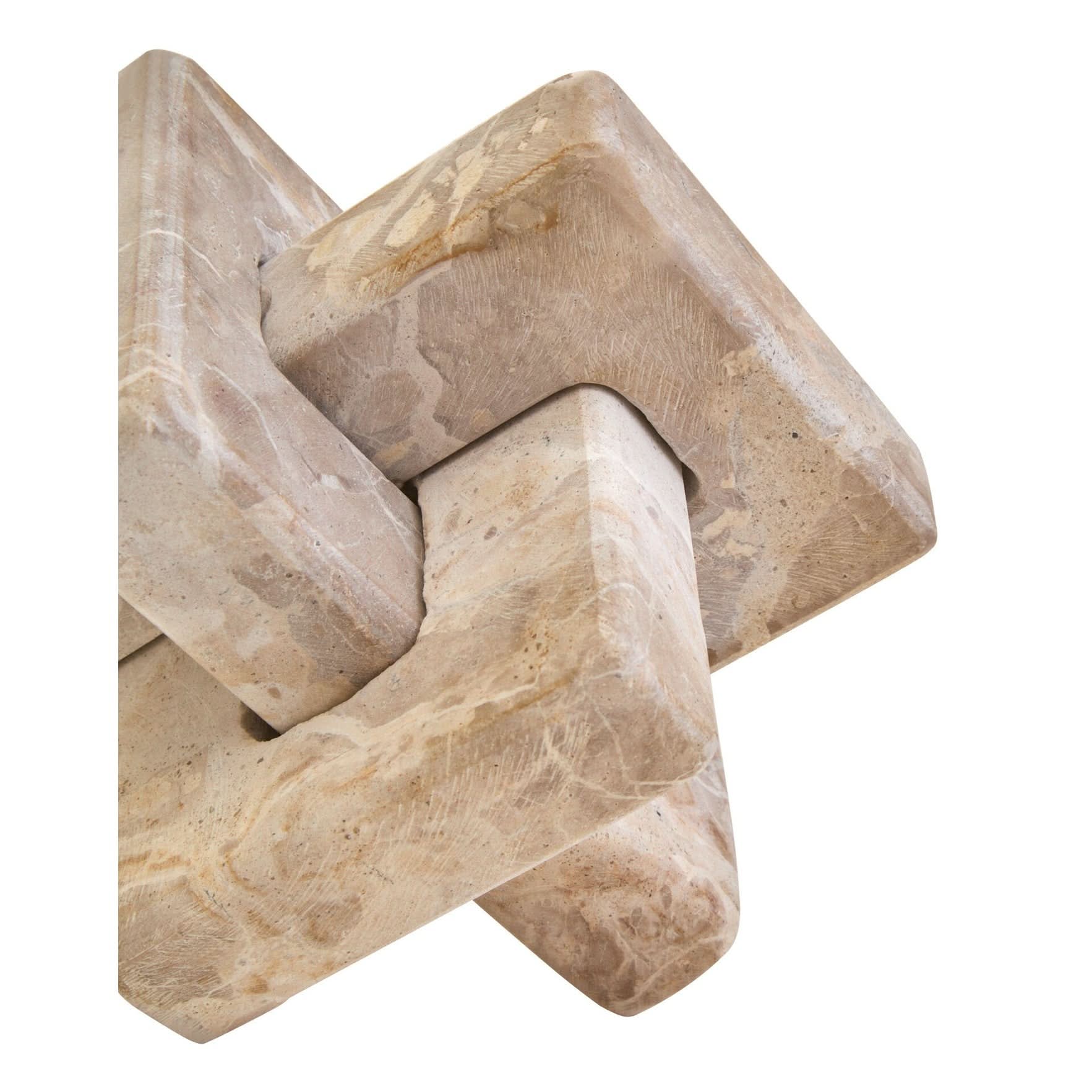 Santino Chocolate Marble Knot Sculpture   Nicholas John Interiors