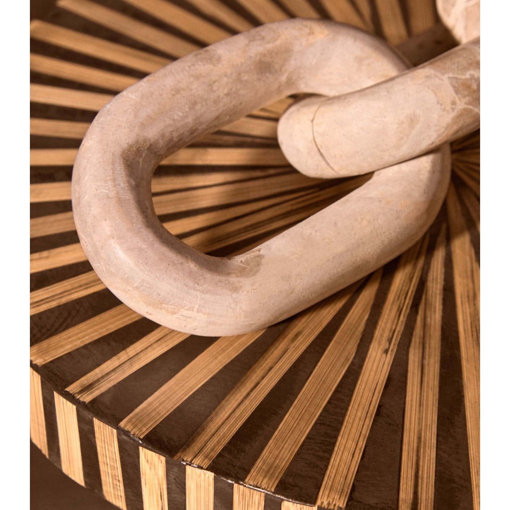 Santino Chocolate Marble Three Link Chain   Nicholas John Interiors