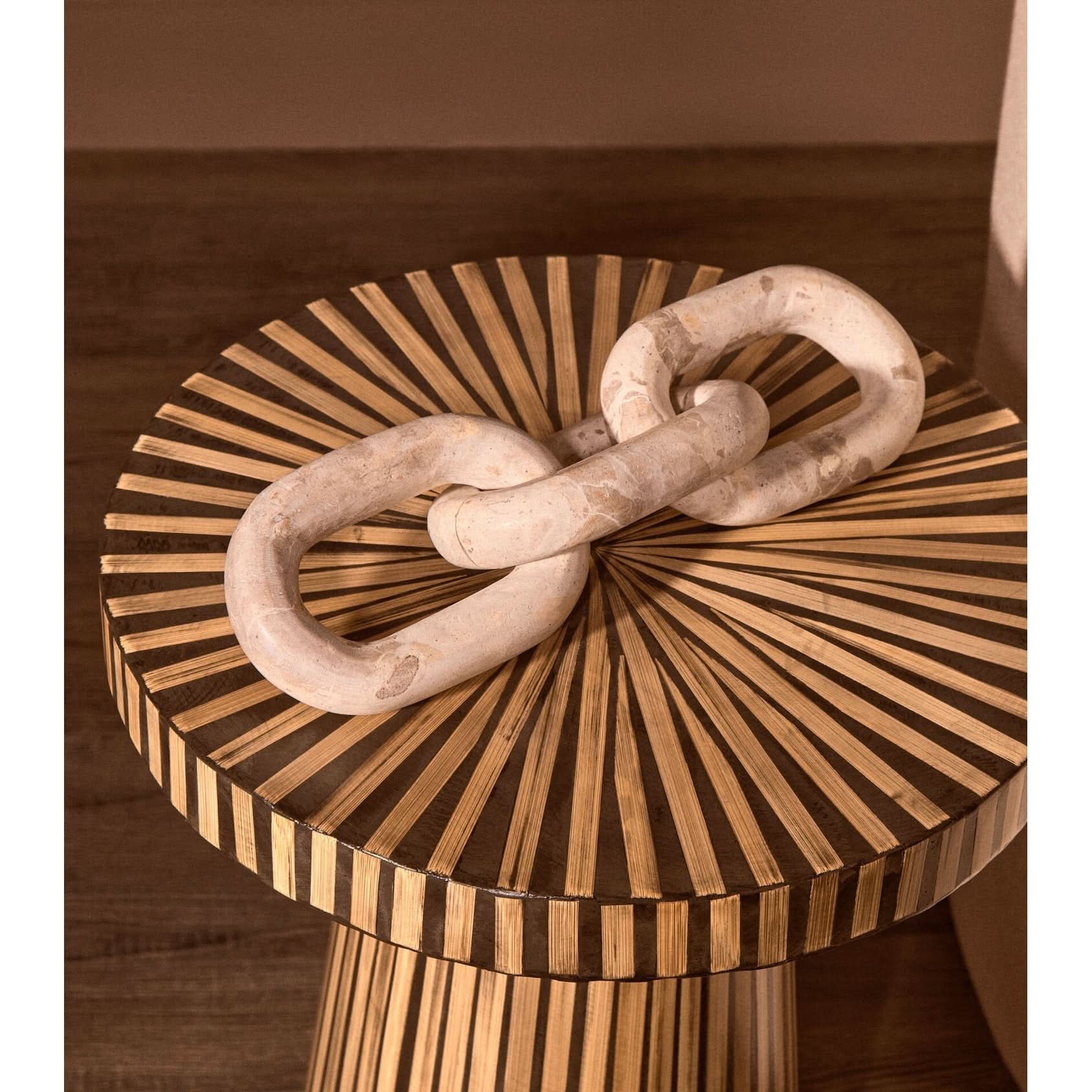 Santino Chocolate Marble Three Link Chain   Nicholas John Interiors