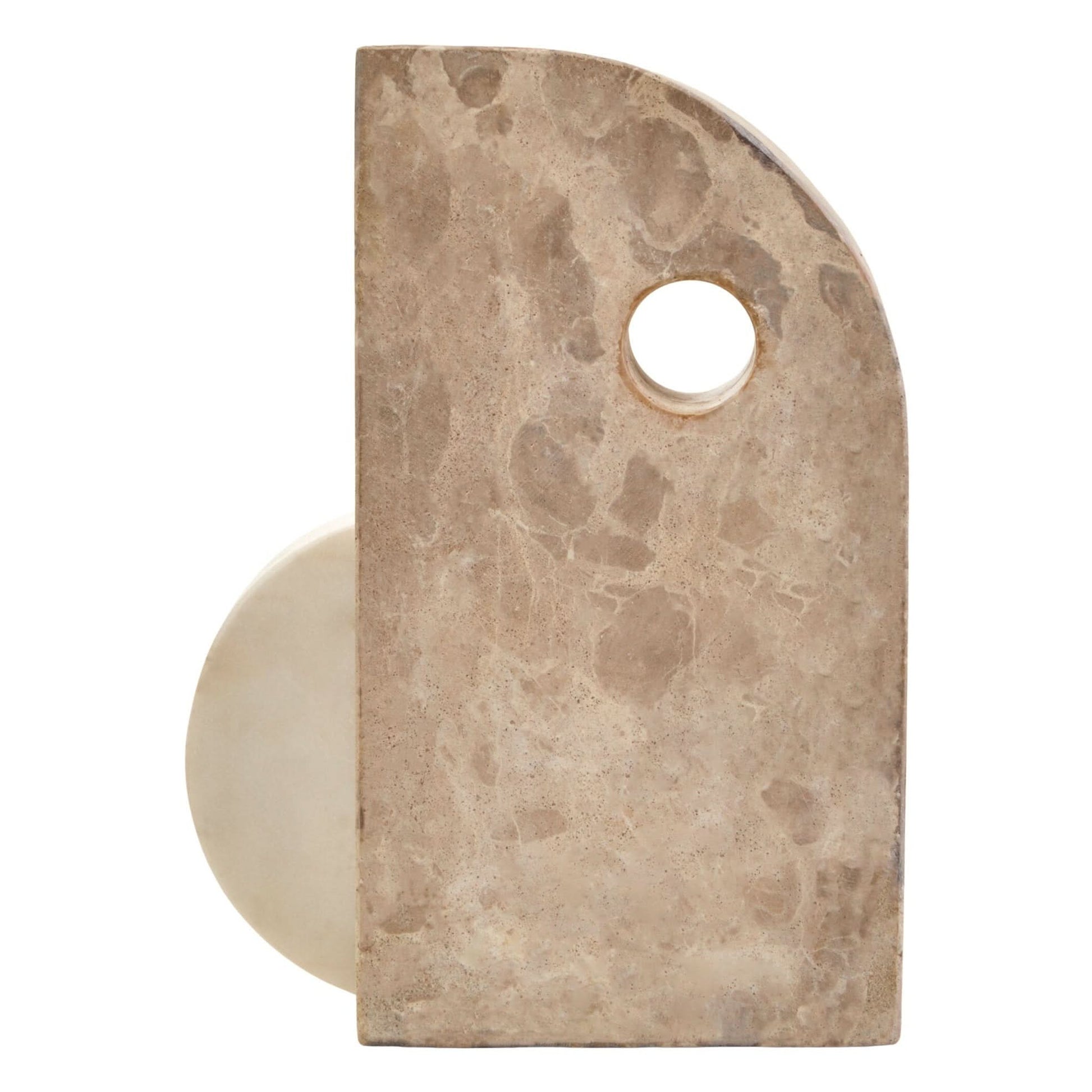 Santino Chocolate and White Marble Sculpture   Nicholas John Interiors
