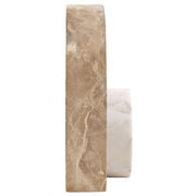 Santino Chocolate and White Marble Sculpture   Nicholas John Interiors