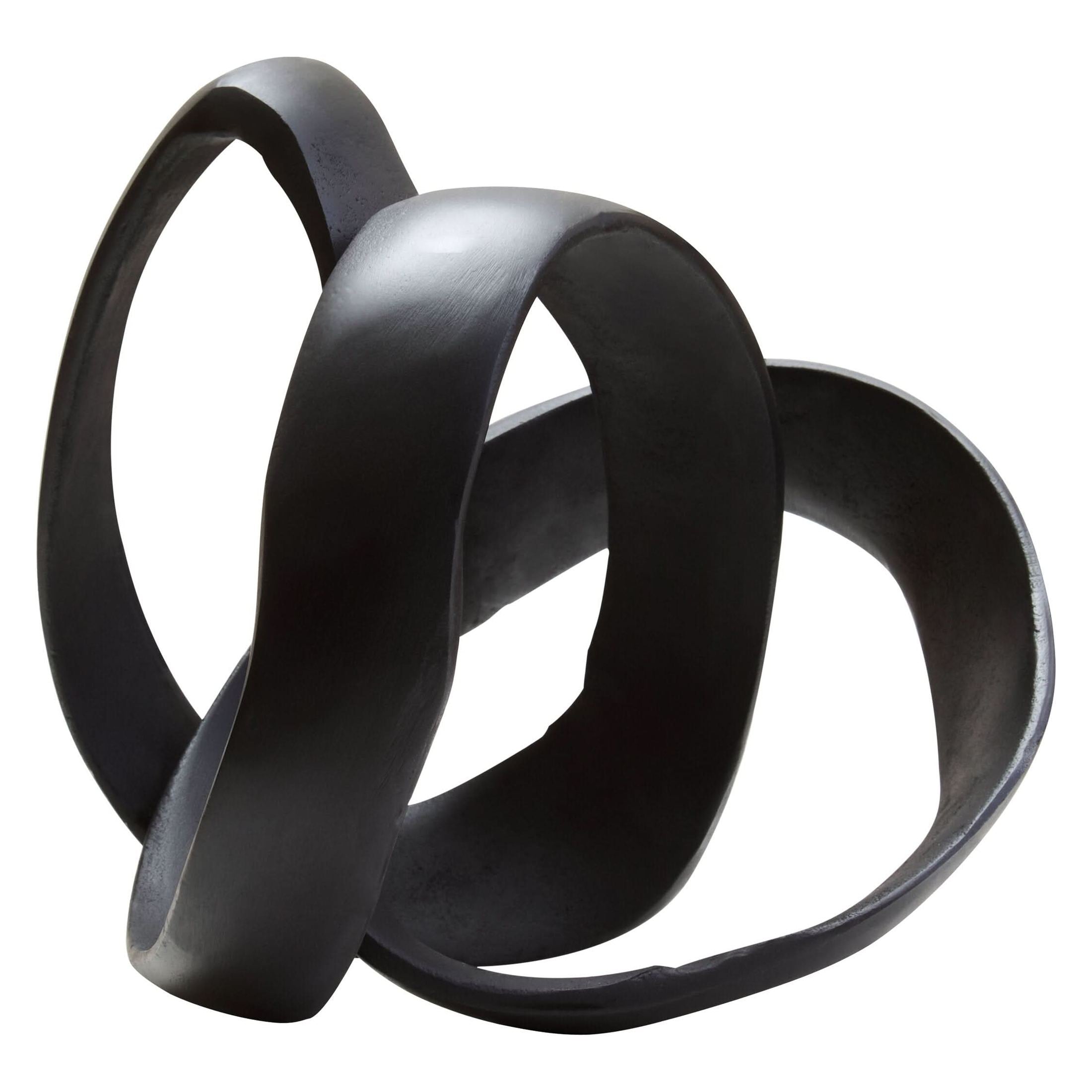 Prato Matt Black Nickel Finish Knot Sculpture   Nicholas John Interiors