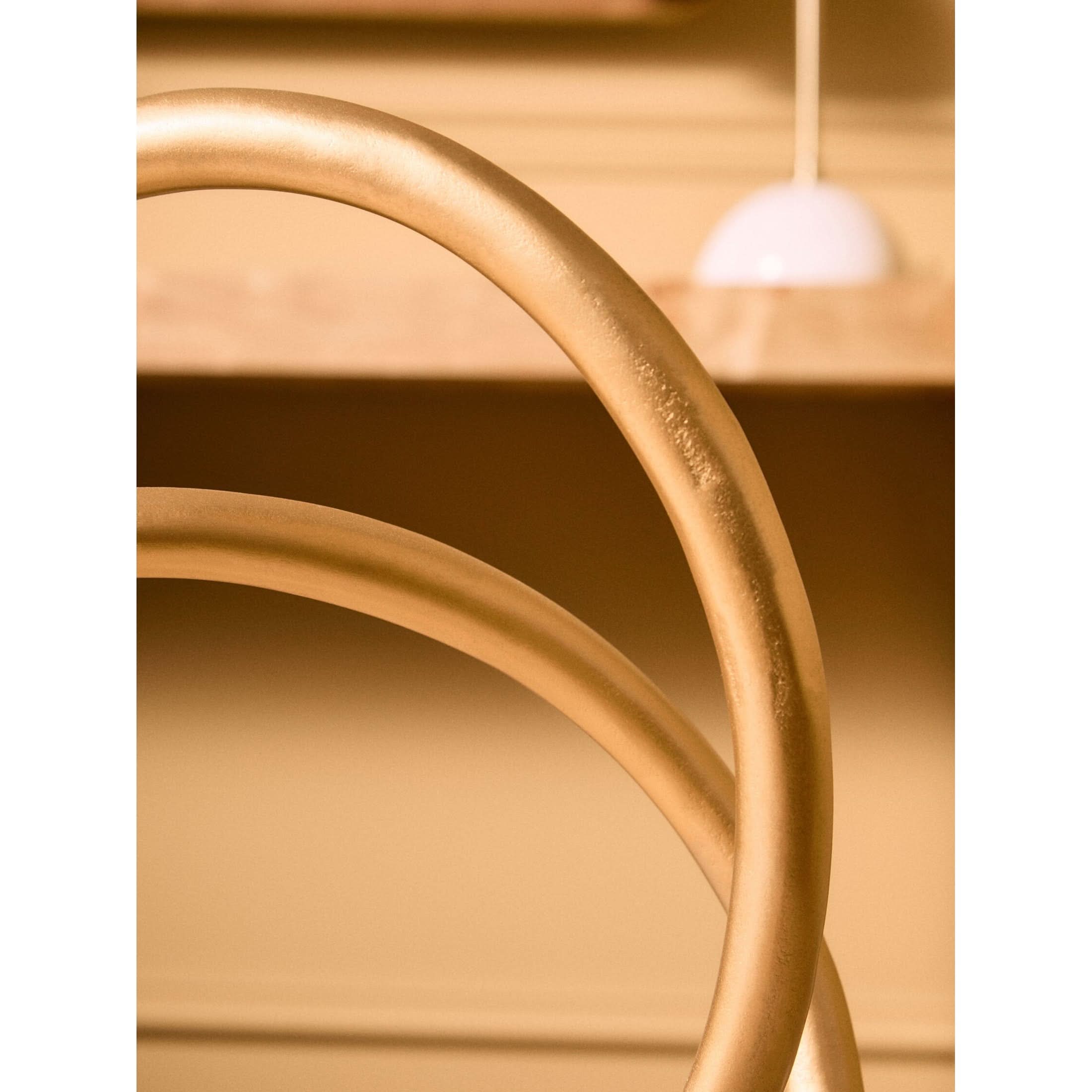 Prato Matt Gold Finish Twist Sculpture   Nicholas John Interiors