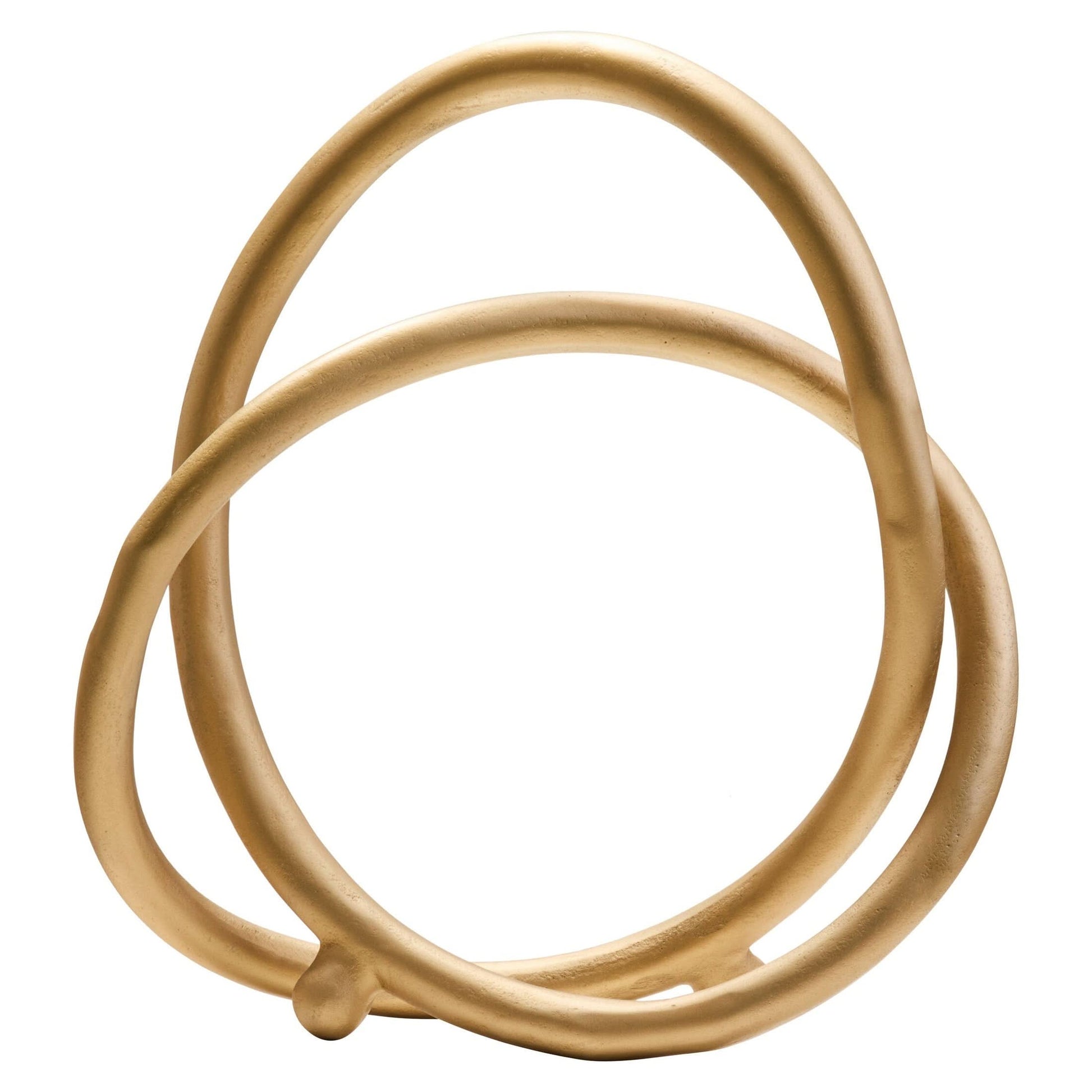 Prato Matt Gold Finish Twist Sculpture   Nicholas John Interiors