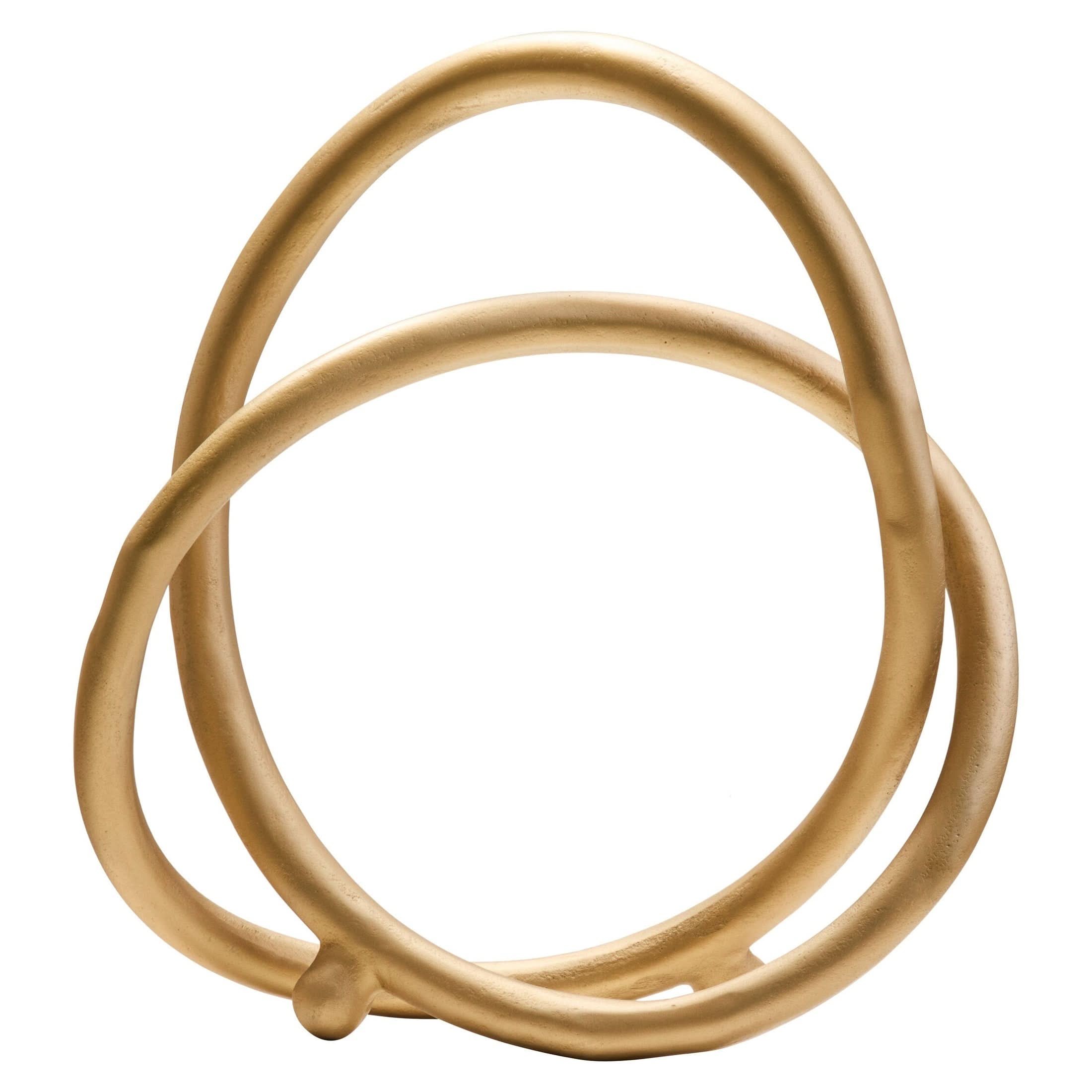 Prato Matt Gold Finish Twist Sculpture   Nicholas John Interiors