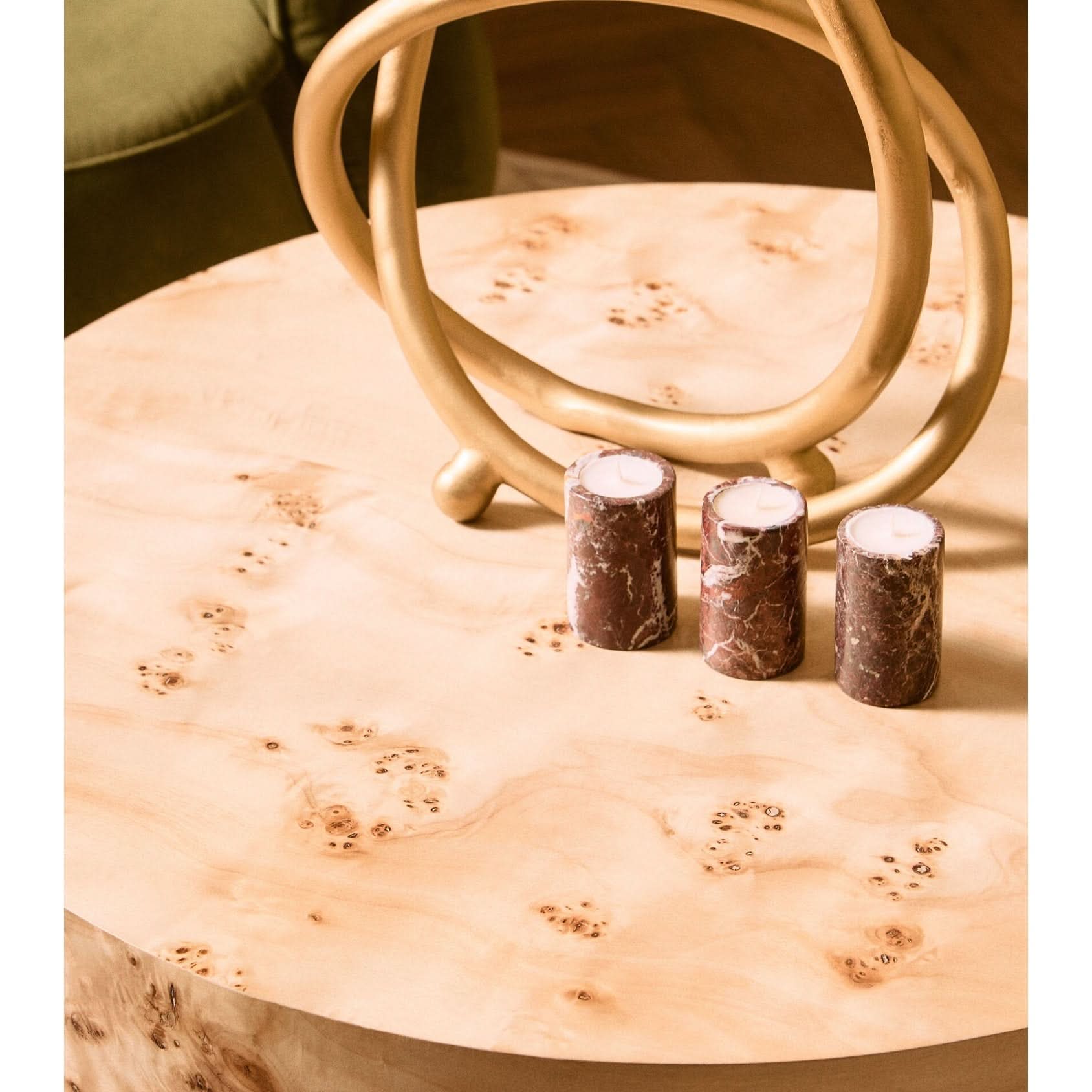 Prato Matt Gold Finish Twist Sculpture   Nicholas John Interiors