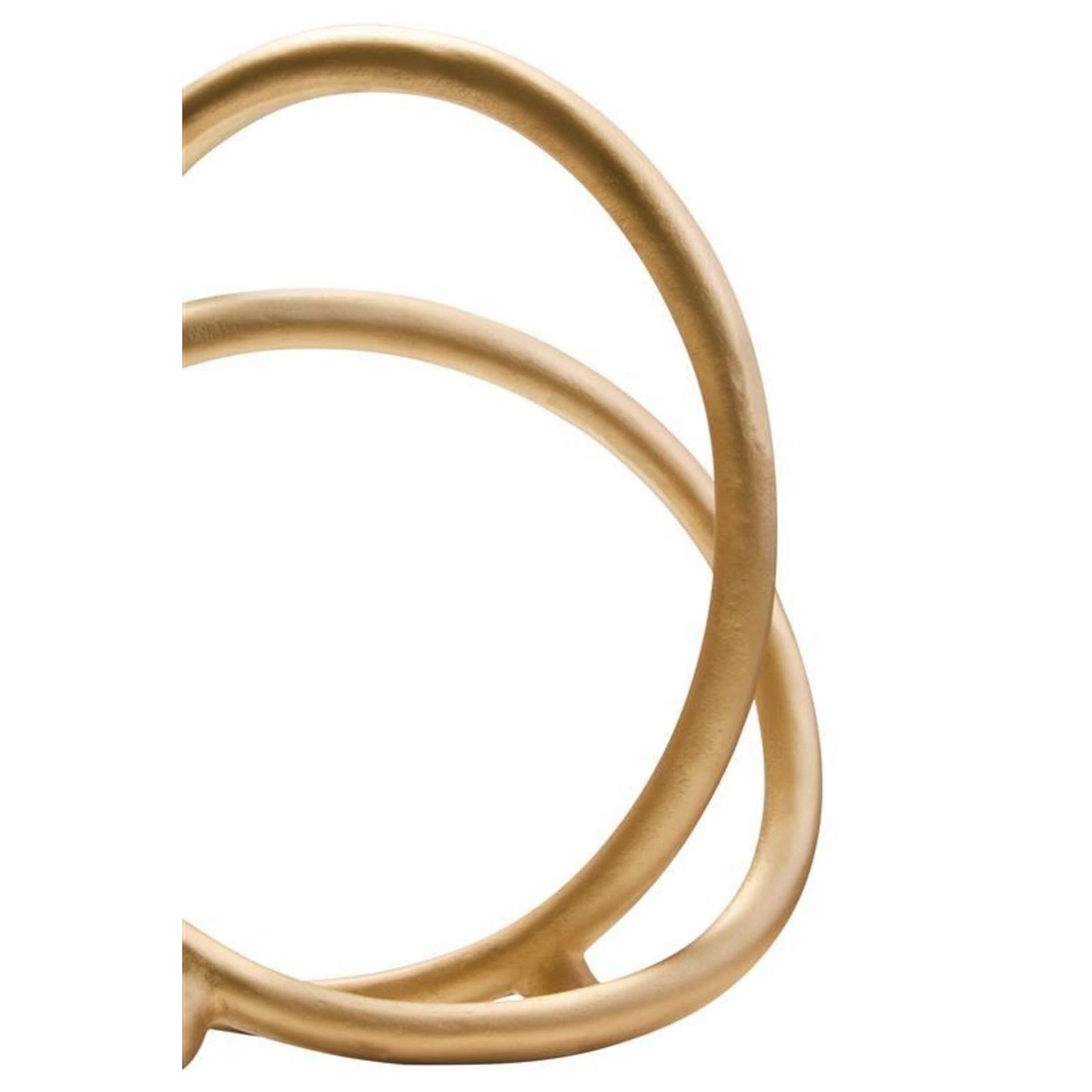 Prato Matt Gold Finish Twist Sculpture   Nicholas John Interiors