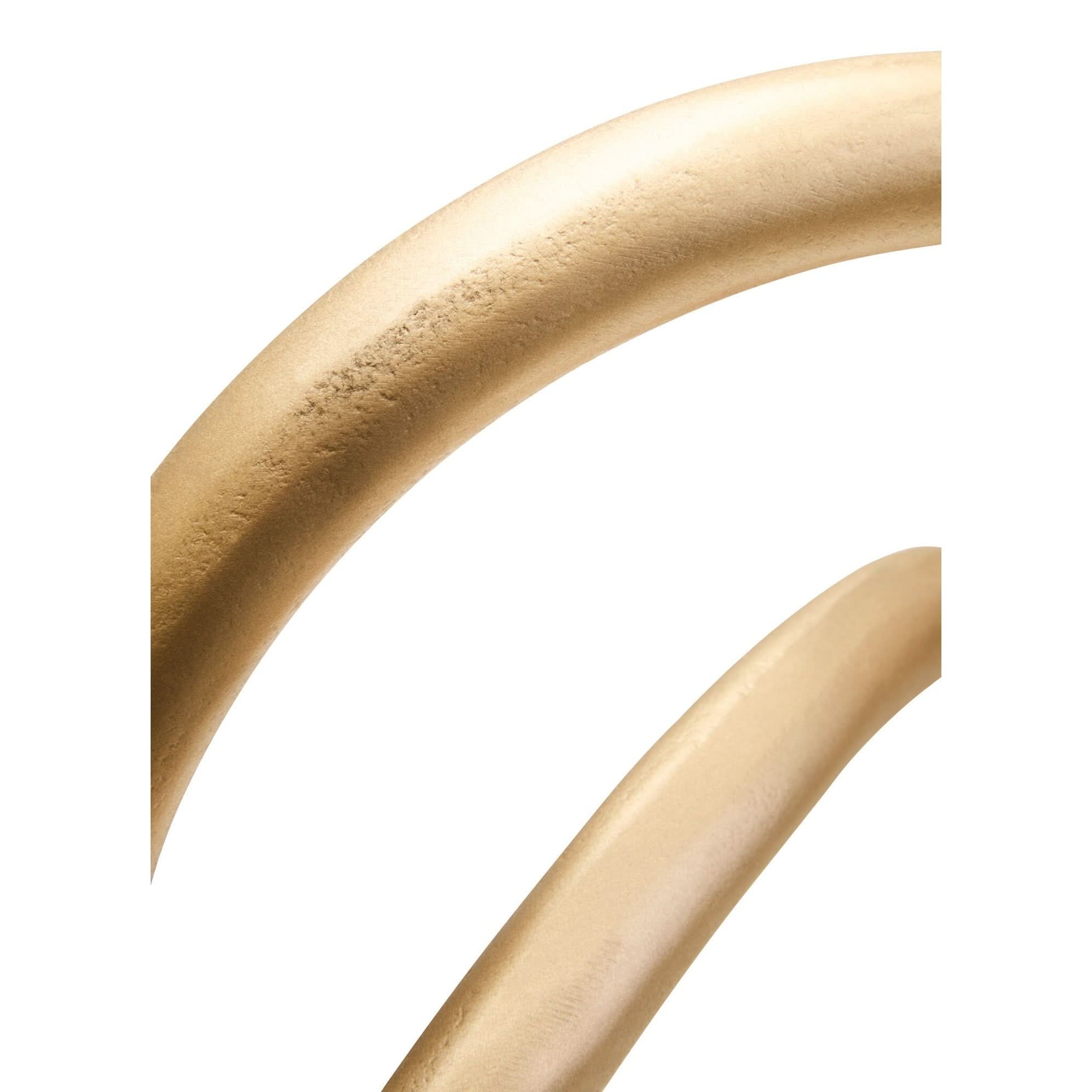 Prato Matt Gold Finish Twist Sculpture   Nicholas John Interiors