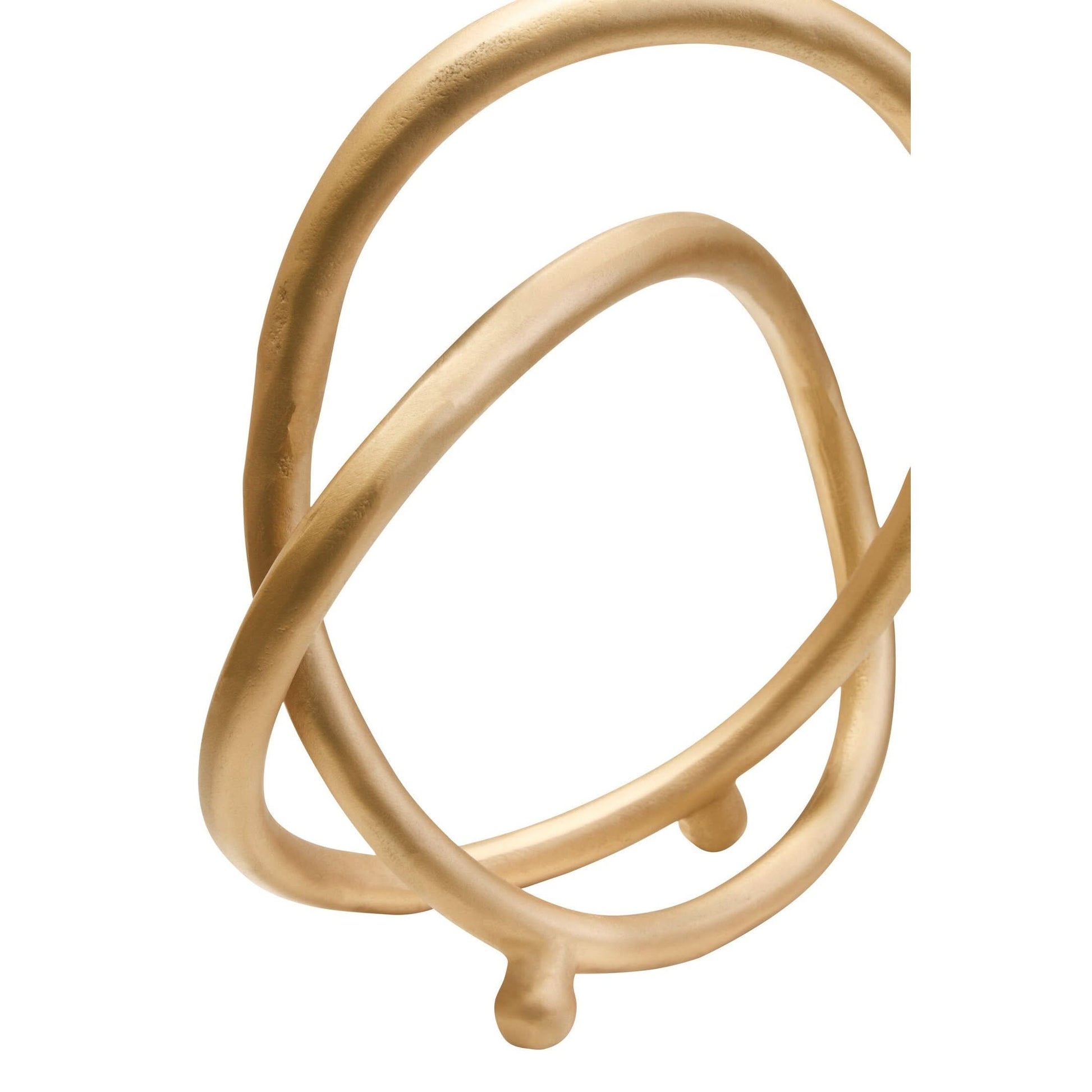 Prato Matt Gold Finish Twist Sculpture   Nicholas John Interiors