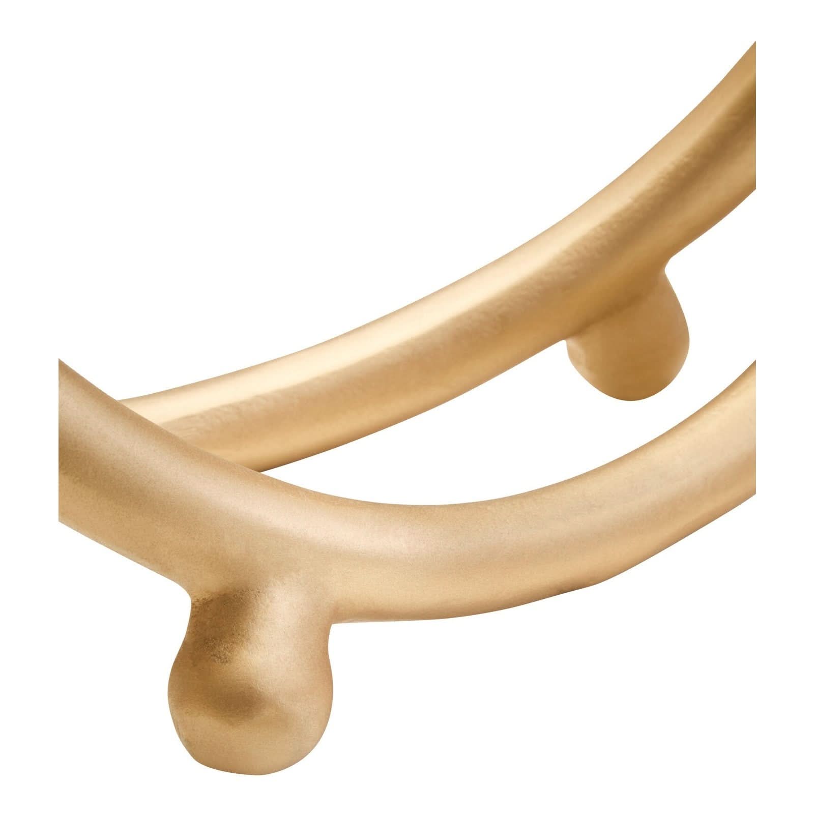 Prato Matt Gold Finish Twist Sculpture   Nicholas John Interiors
