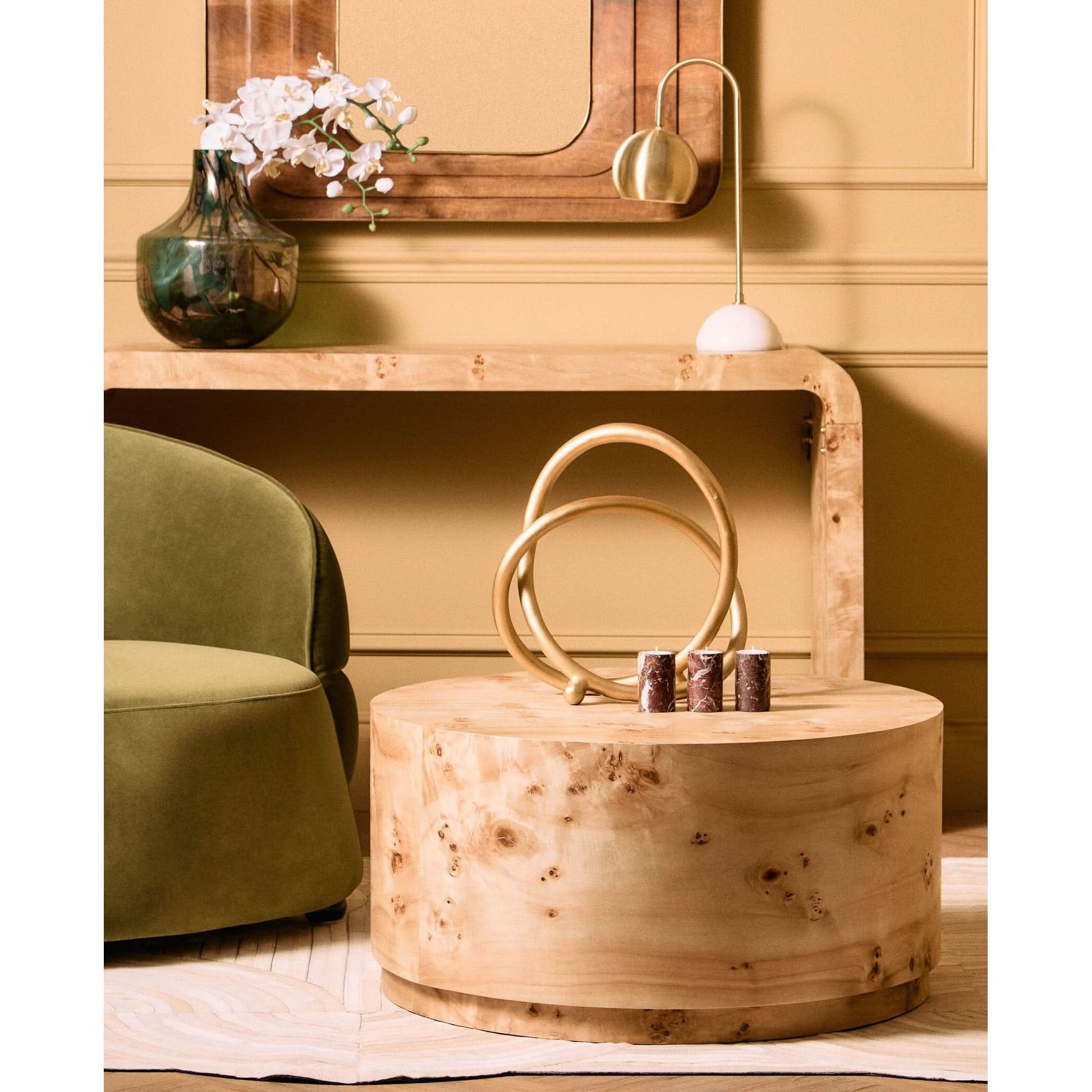 Prato Matt Gold Finish Twist Sculpture   Nicholas John Interiors