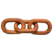 Cato Brown Wood 3 Link Chain Decor   Nicholas John Interiors