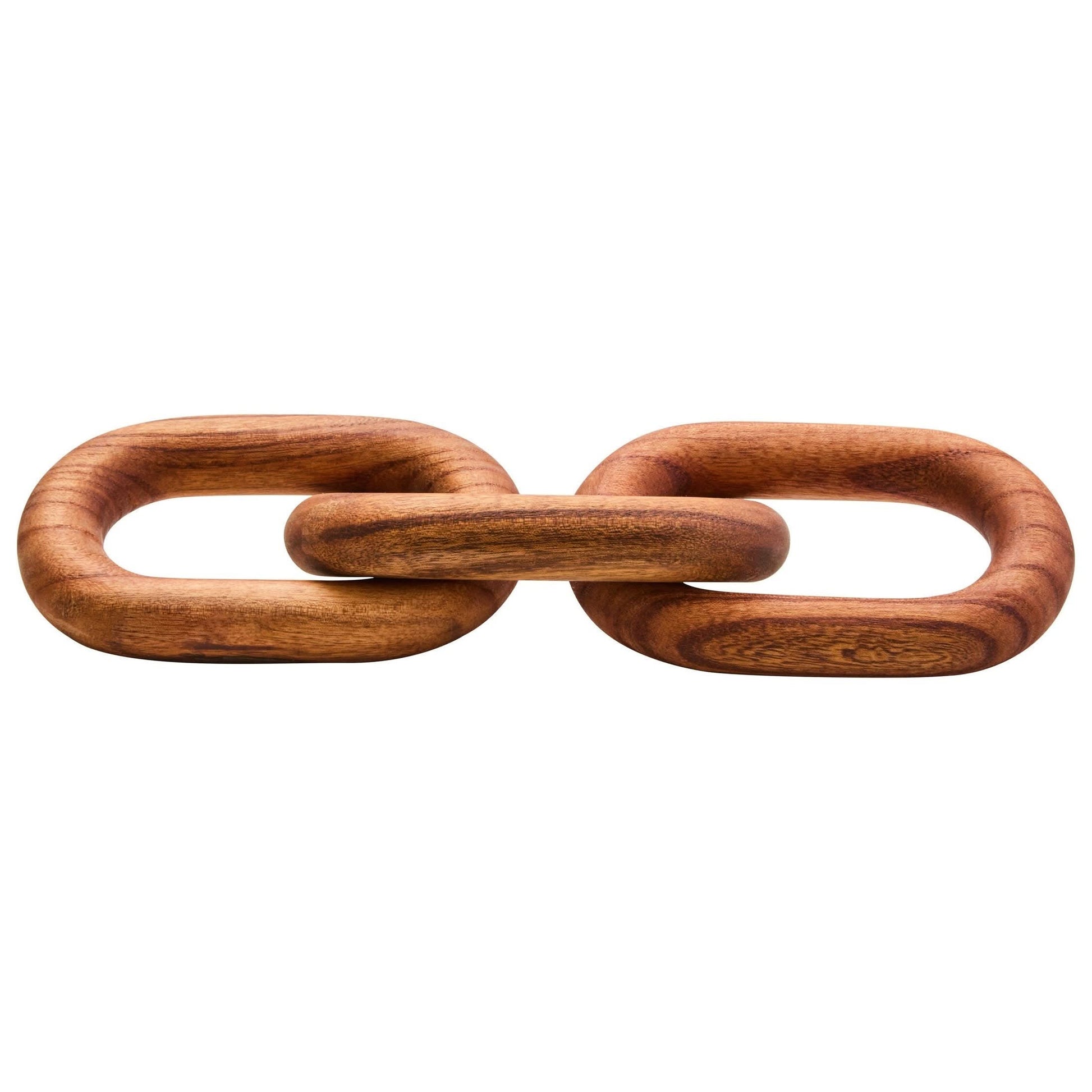 Cato Brown Wood 3 Link Chain Decor   Nicholas John Interiors