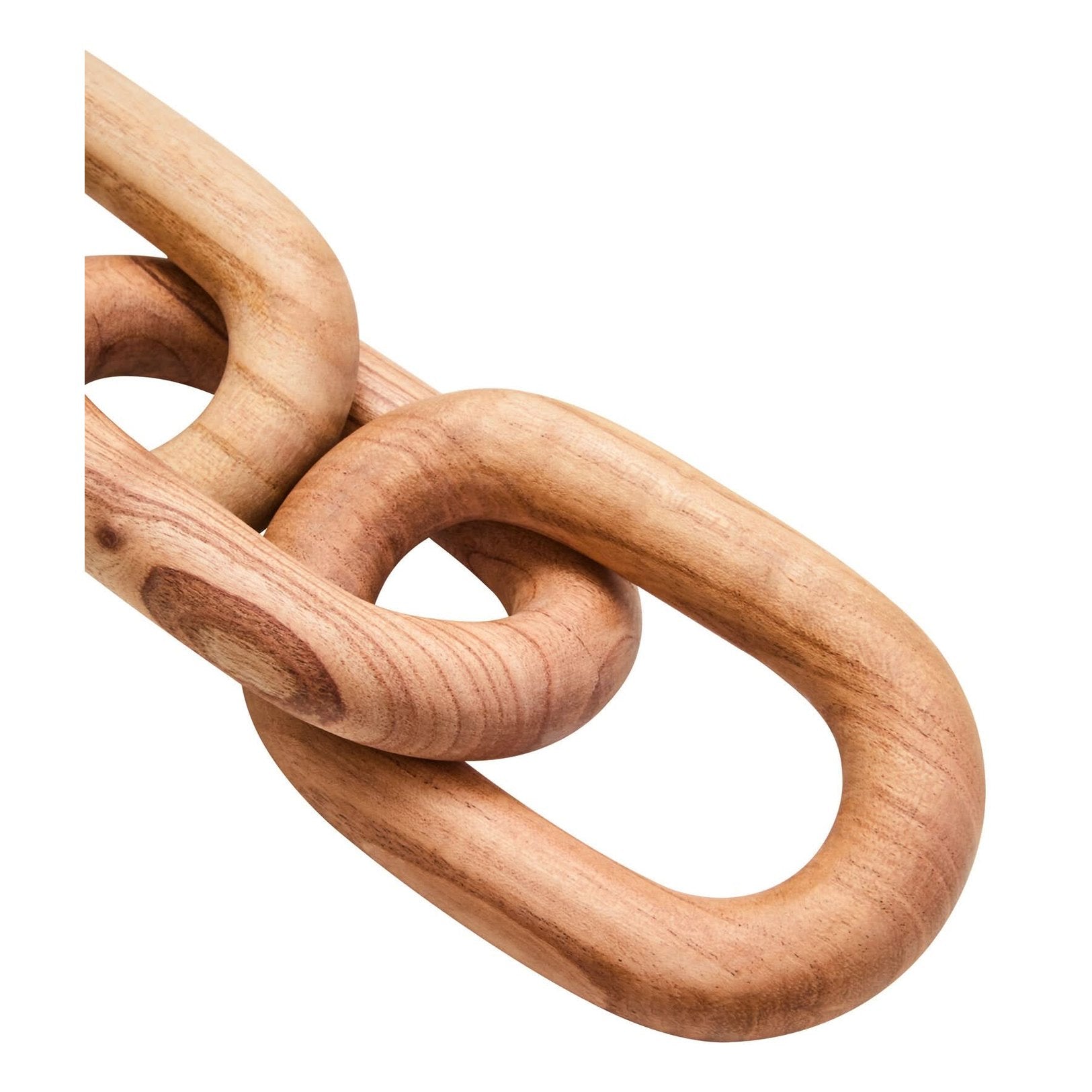 Cato Natural Wood 3 Link Chain Decor   Nicholas John Interiors