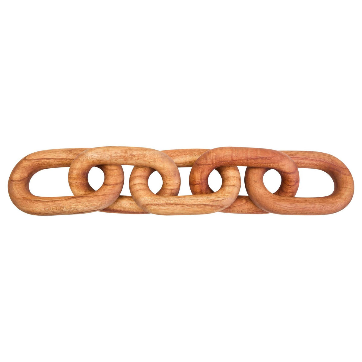 Cato Brown Wood 5 Link Table Decor Chain   Nicholas John Interiors