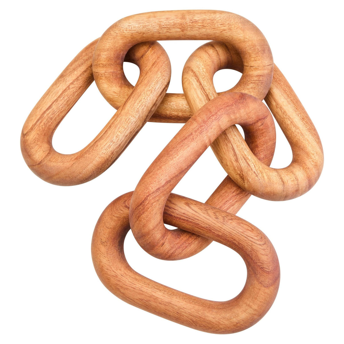 Cato Brown Wood 5 Link Table Decor Chain   Nicholas John Interiors