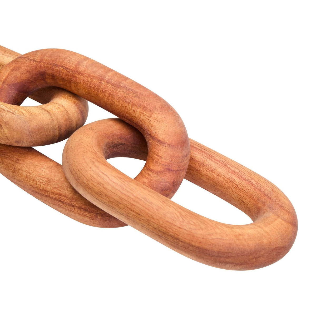 Cato Brown Wood 5 Link Table Decor Chain   Nicholas John Interiors