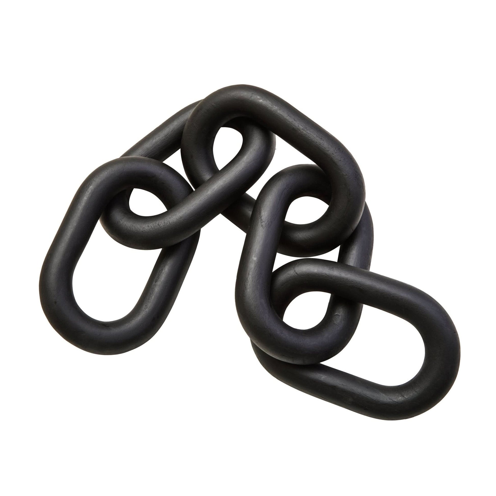 Cato Black Wood 5 Link Table Decor Chain   Nicholas John Interiors