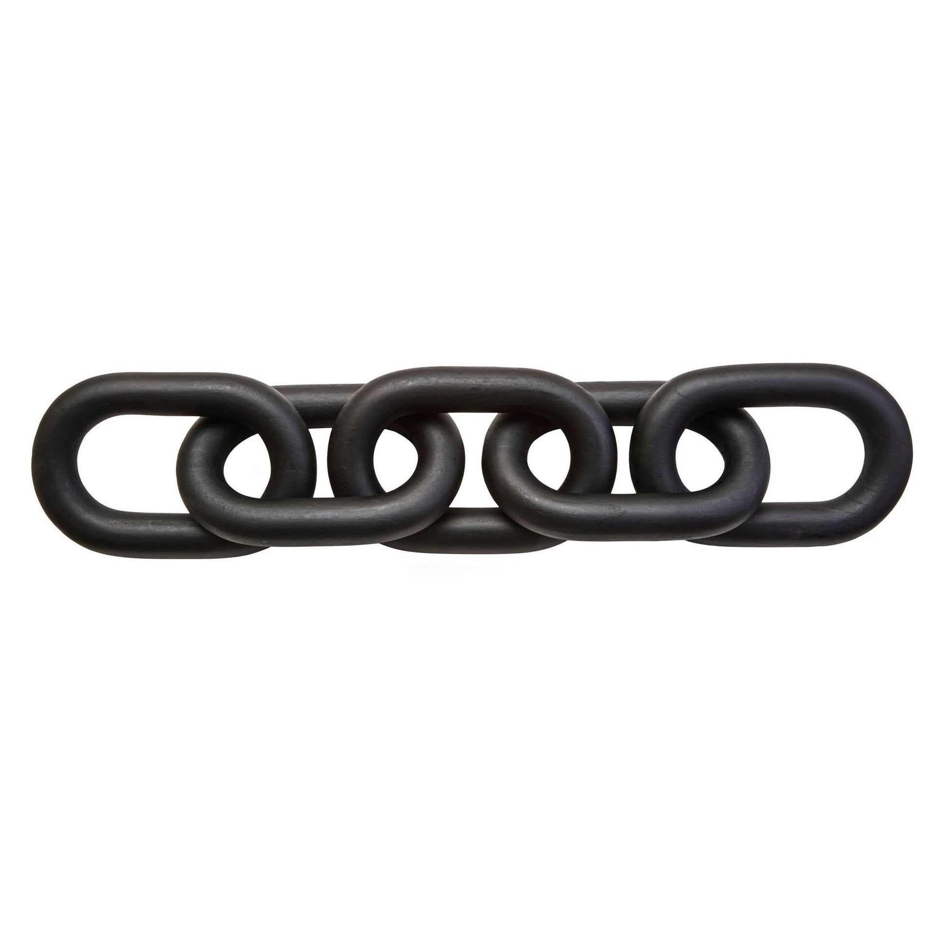Cato Black Wood 5 Link Table Decor Chain   Nicholas John Interiors