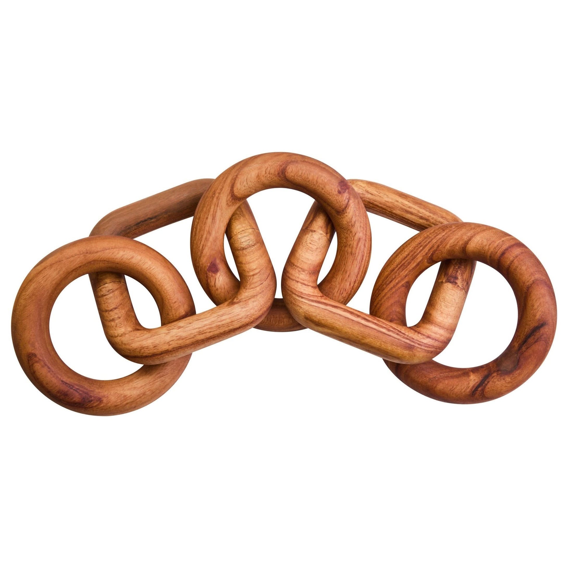 Cato Brown Wood Five Link Table Decor Chain   Nicholas John Interiors