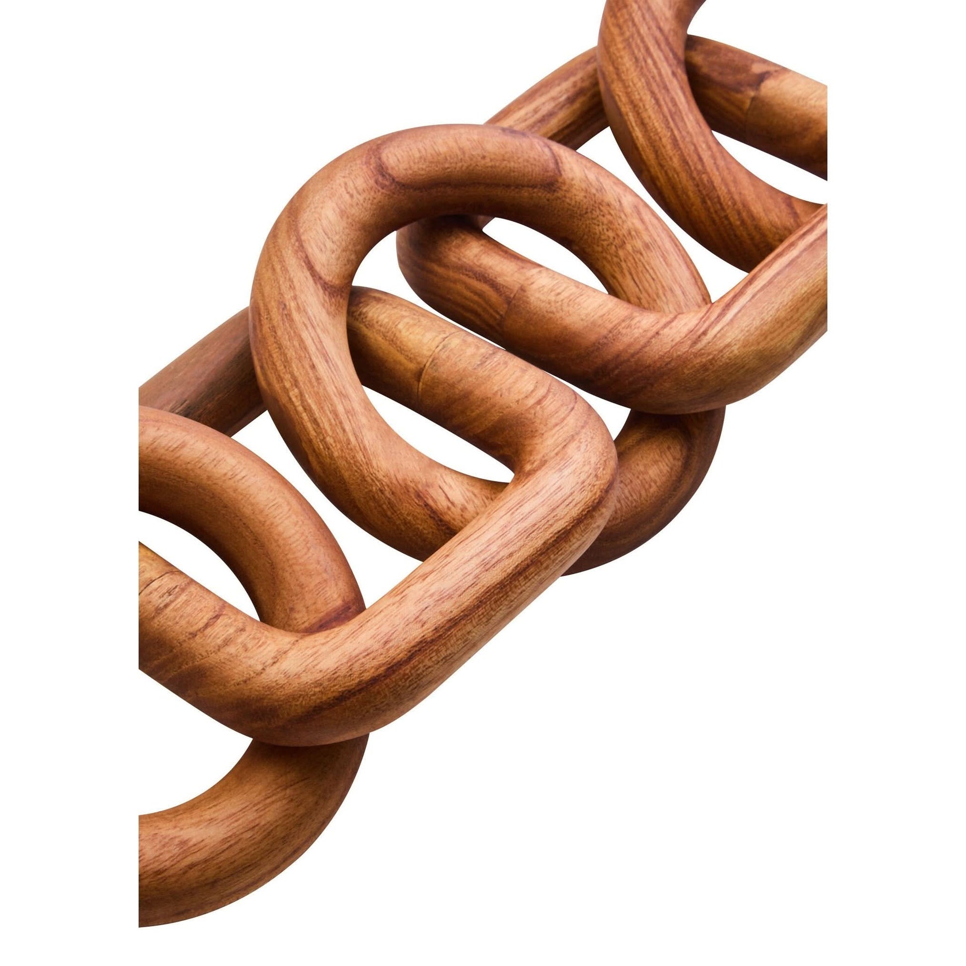 Cato Brown Wood Five Link Table Decor Chain   Nicholas John Interiors