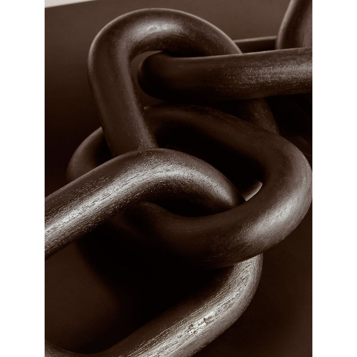Cato Black Wood Five Link Table Decor Chain   Nicholas John Interiors