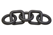 Cato Black Wood Five Link Table Decor Chain   Nicholas John Interiors