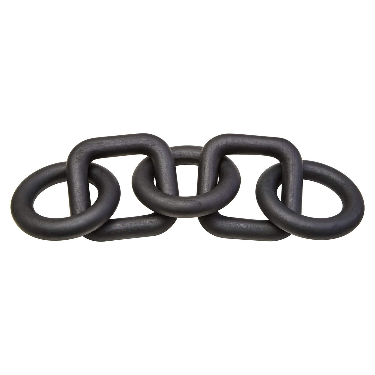 Cato Black Wood Five Link Table Decor Chain   Nicholas John Interiors