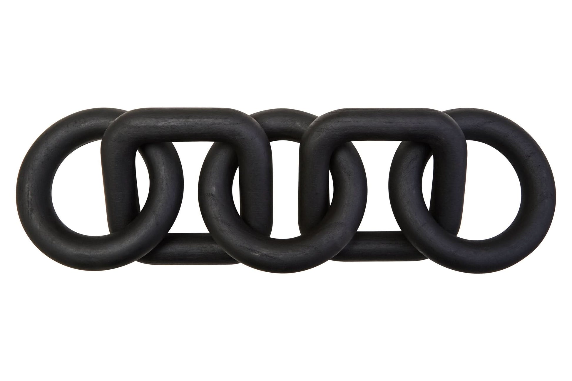 Cato Black Wood Five Link Table Decor Chain   Nicholas John Interiors