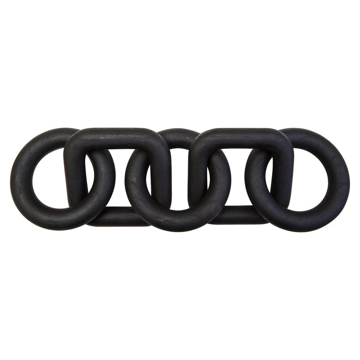 Cato Black Wood Five Link Table Decor Chain   Nicholas John Interiors