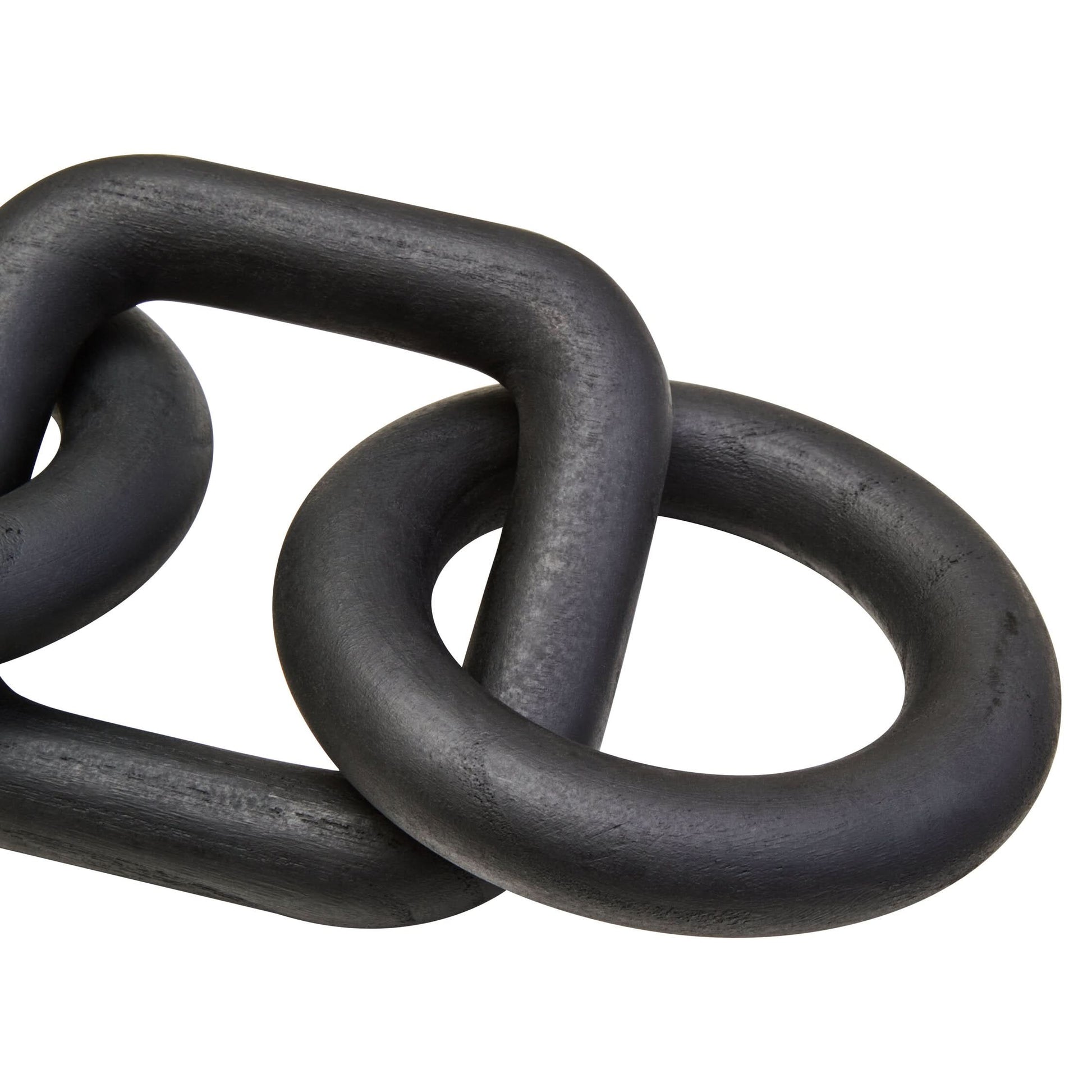 Cato Black Wood Five Link Table Decor Chain   Nicholas John Interiors