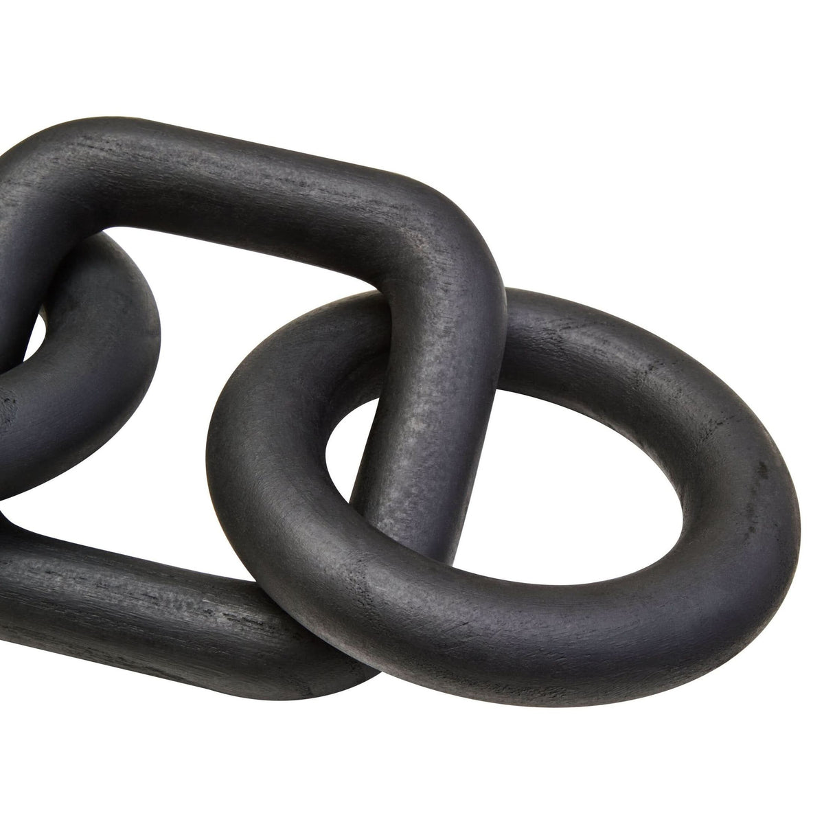 Cato Black Wood Five Link Table Decor Chain   Nicholas John Interiors