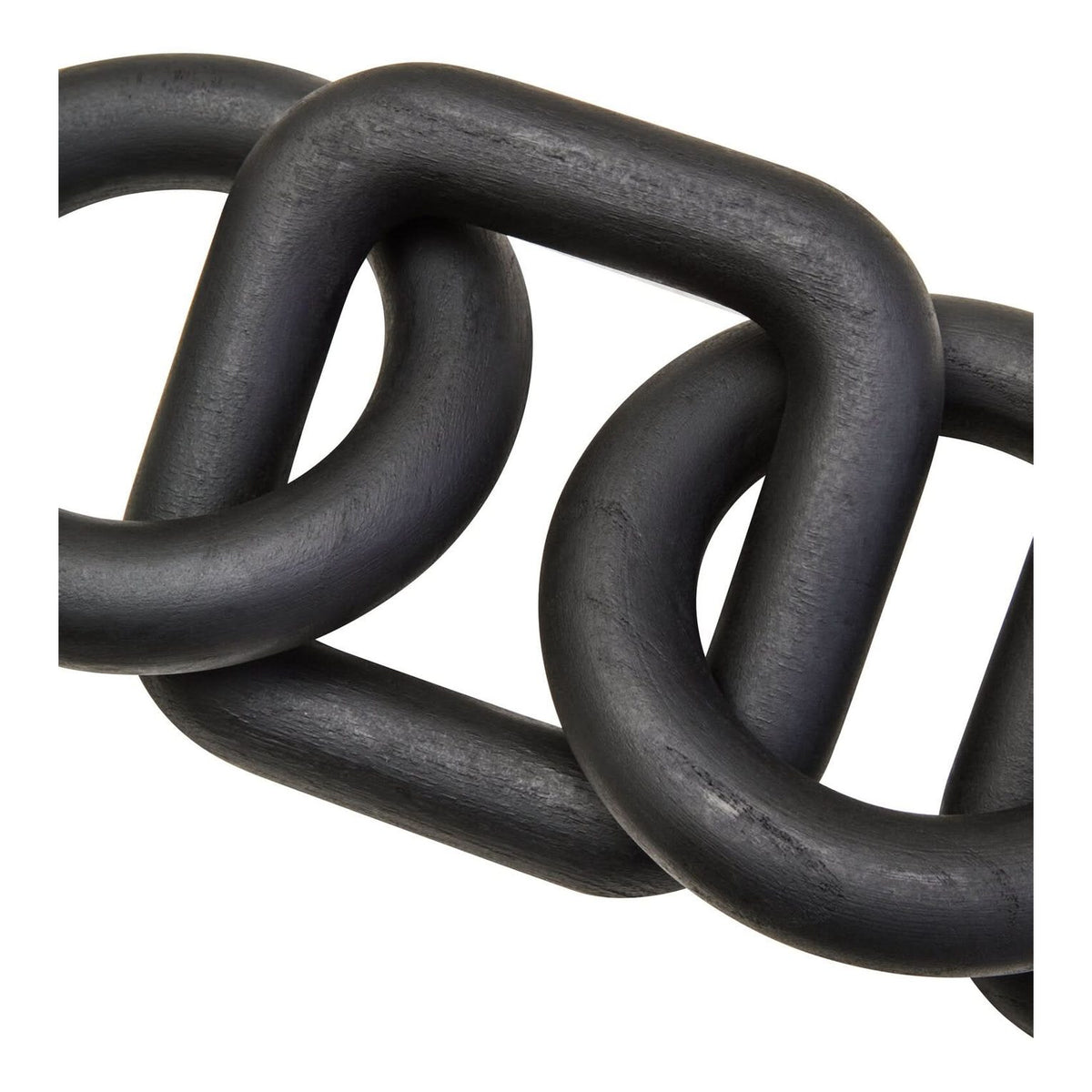 Cato Black Wood Five Link Table Decor Chain   Nicholas John Interiors
