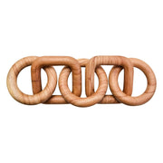 Cato Natural Wood Five Link Table Decor Chain   Nicholas John Interiors