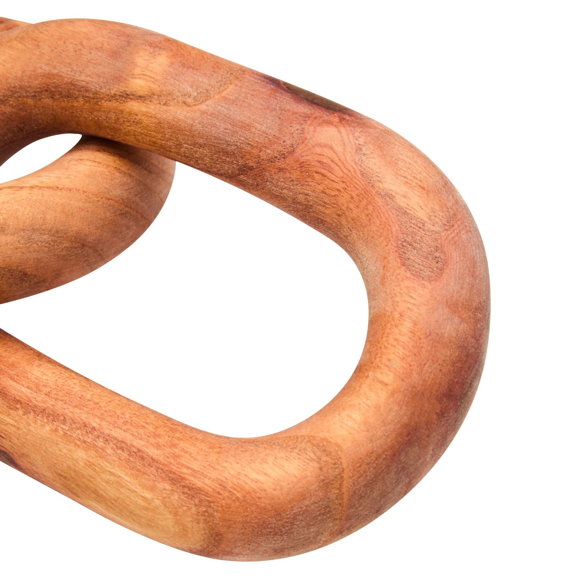 Cato Brown Wood 2 Link Chain Decor   Nicholas John Interiors