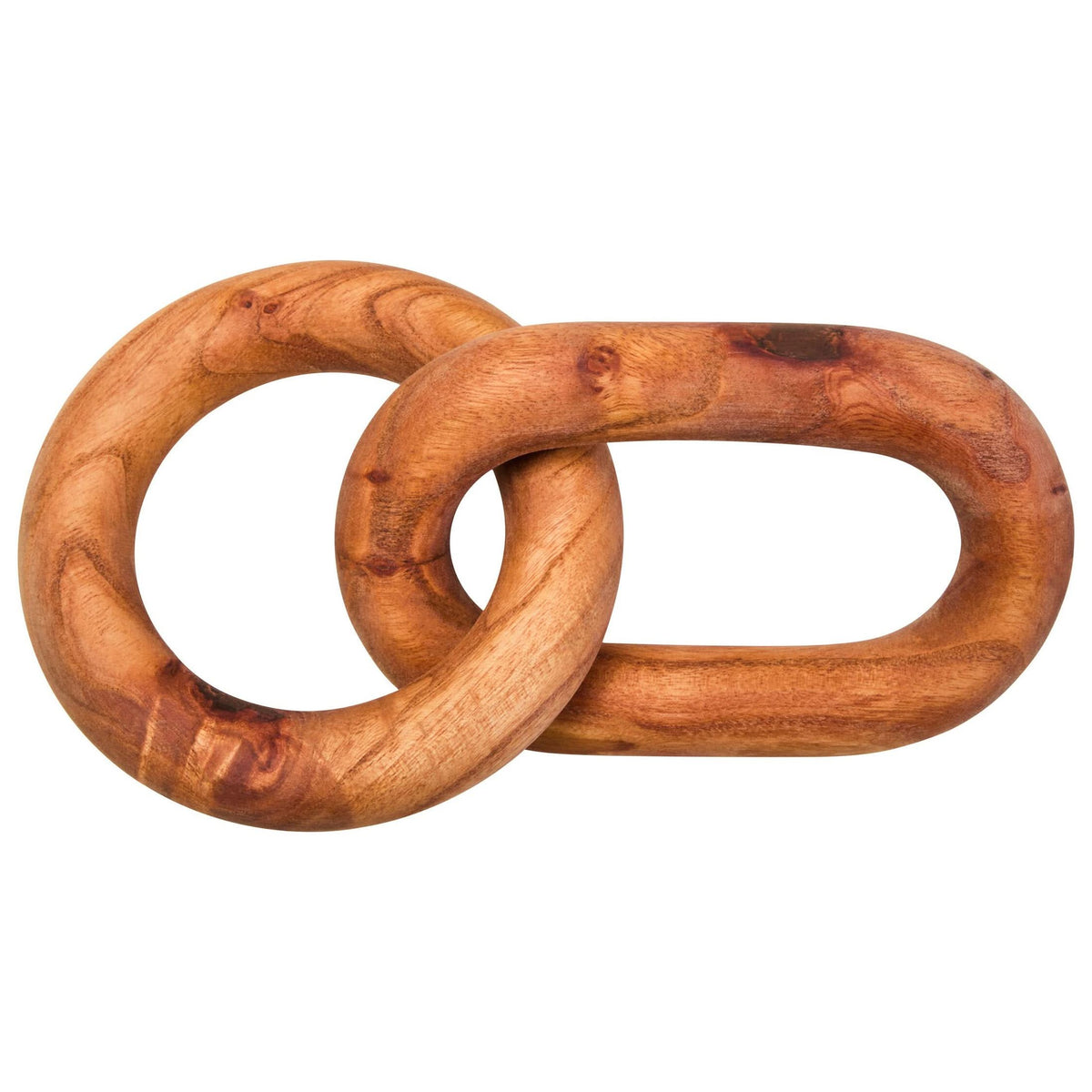 Cato Brown Wood 2 Link Chain Decor   Nicholas John Interiors