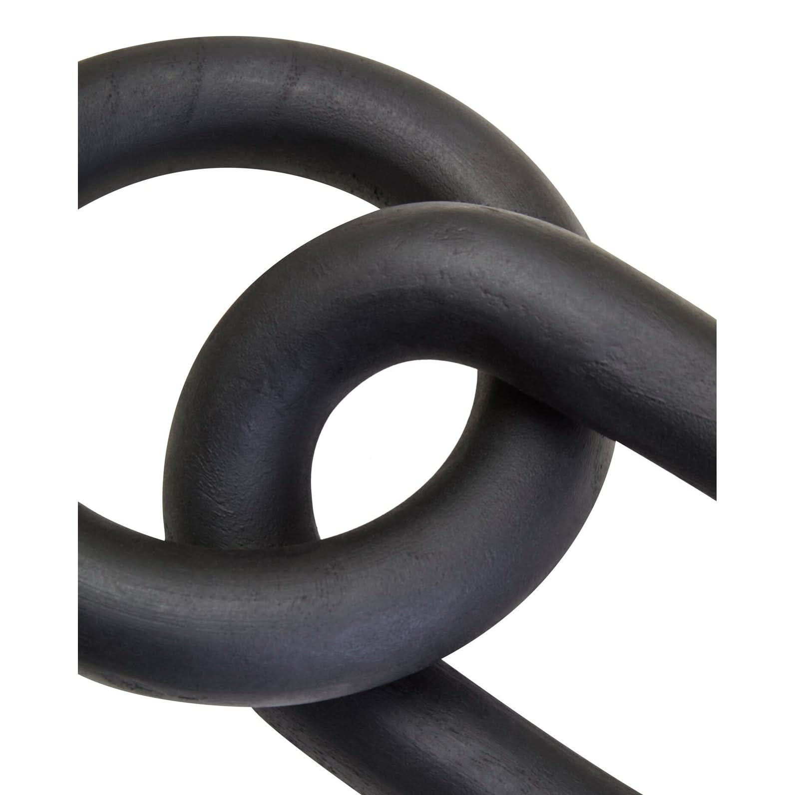 Cato Black Wood 2 Link Chain Decor   Nicholas John Interiors