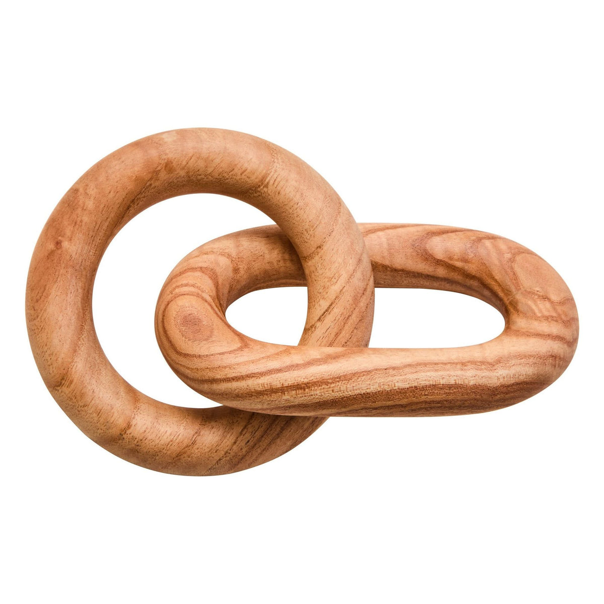 Cato Natural Wood 2 Link Chain Decor   Nicholas John Interiors