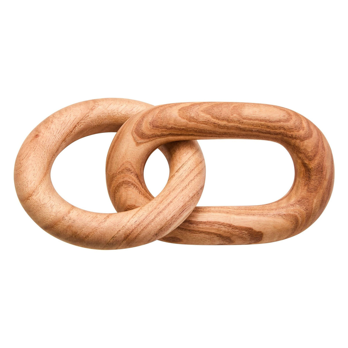 Cato Natural Wood 2 Link Chain Decor   Nicholas John Interiors